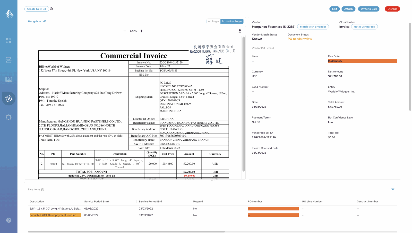 Auditoria SmartVendor AP automation dashboard